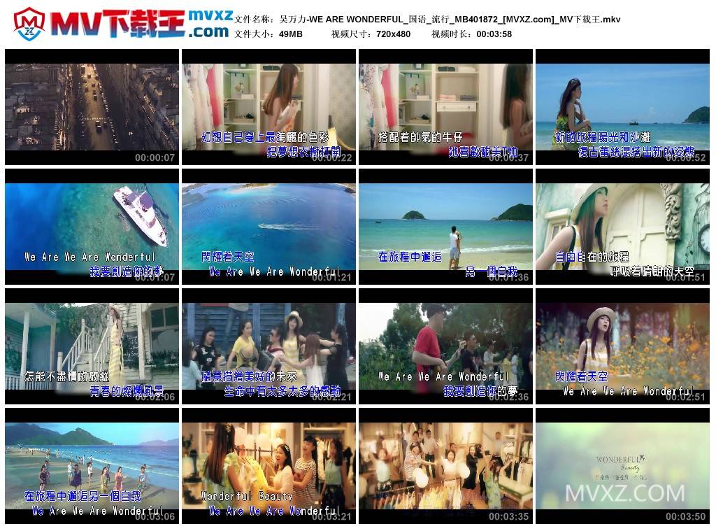 吴万力-WE ARE WONDERFUL_国语_流行_MB401872